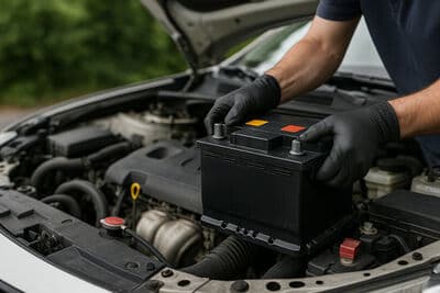 Battery Replacement - Mobile mechanic performing battery replacement service